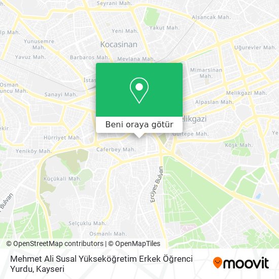 Mehmet Ali Susal Yükseköğretim Erkek Öğrenci Yurdu harita