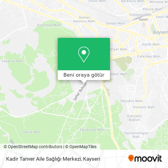 Kadir Tanver Aile Sağlığı Merkezi harita