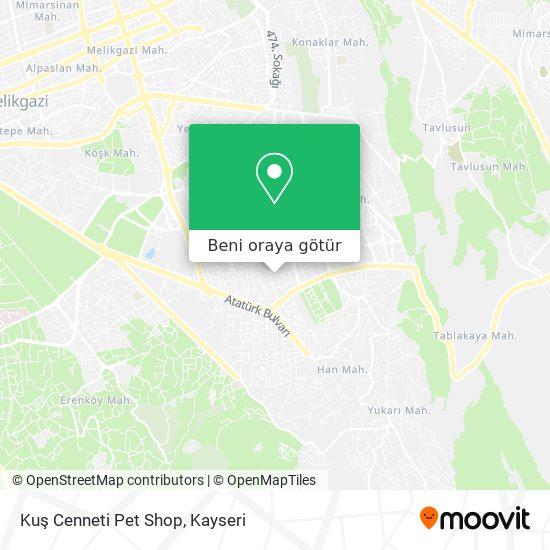 Kuş Cenneti Pet Shop harita