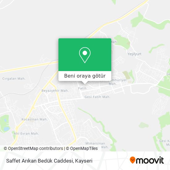 Saffet Arıkan Bedük Caddesi harita