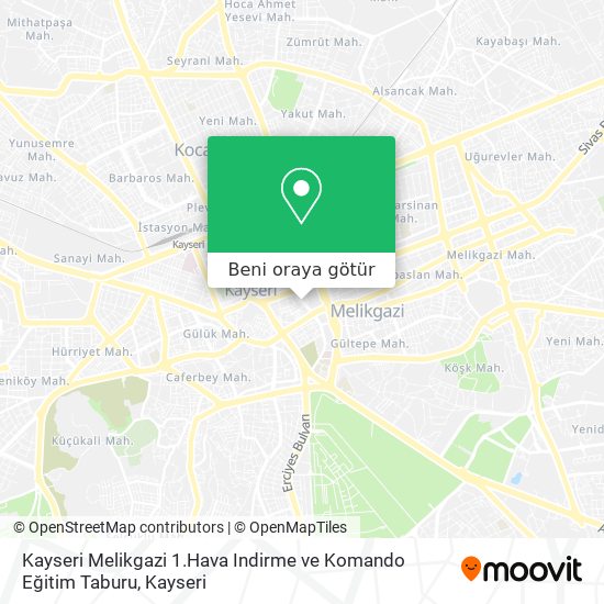 Kayseri Melikgazi 1.Hava Indirme ve Komando Eğitim Taburu harita