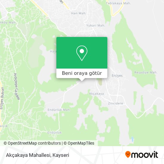 Akçakaya Mahallesi harita