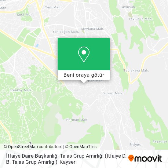 İtfaiye Daire Başkanlığı Talas Grup Amirliği (Itfaiye D. B. Talas Grup Amirligi) harita