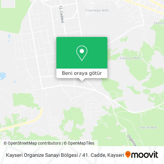 Kayseri Organize Sanayi Bölgesi / 41. Cadde harita