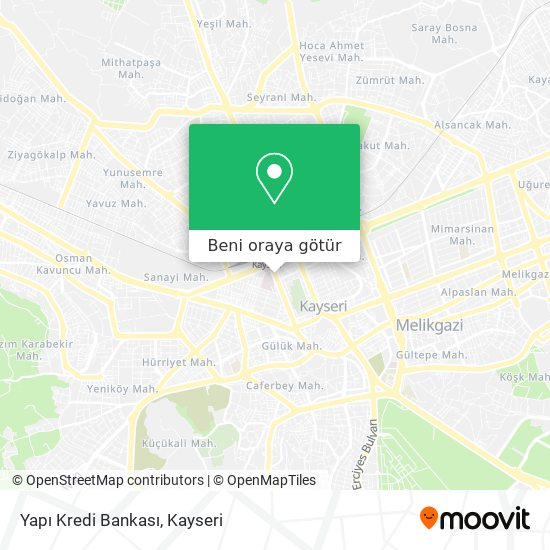 Yapı Kredi Bankası harita