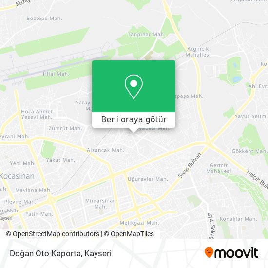 Doğan Oto Kaporta harita