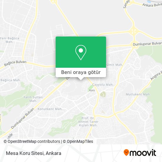 Mesa Koru Sitesi harita