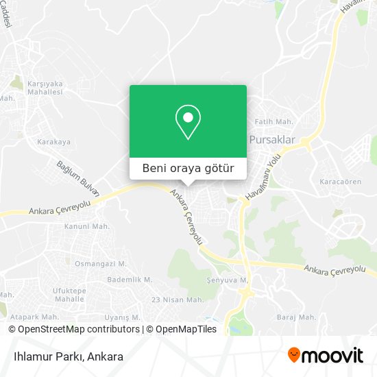 Ihlamur Parkı harita