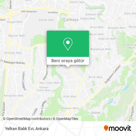 Yelken Balık Evi harita