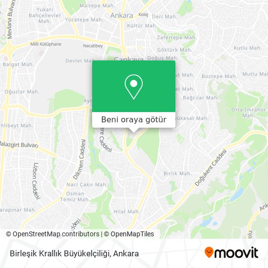 Birleşik Krallık Büyükelçiliği harita