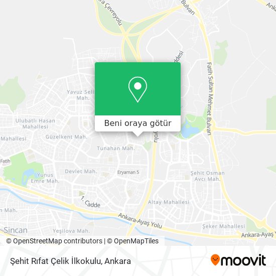 Şehit Rıfat Çelik İlkokulu harita