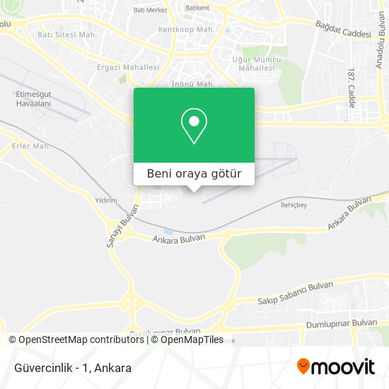 Güvercinlik - 1 harita
