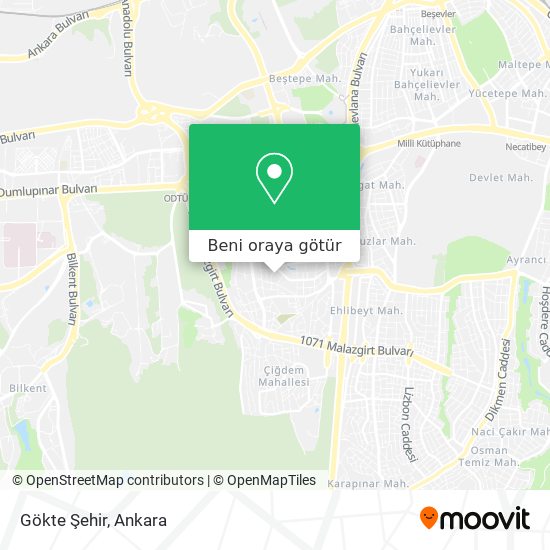 Gökte Şehir harita