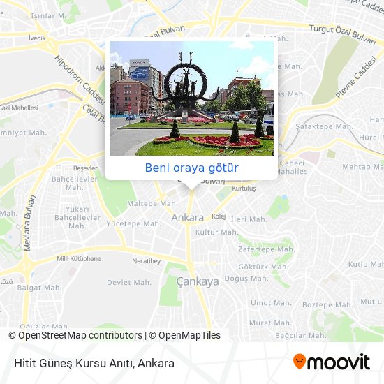 Hitit Güneş Kursu Anıtı harita