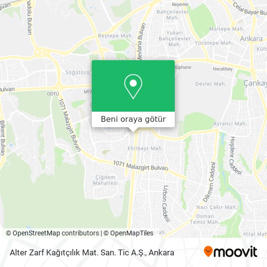 Alter Zarf Kağıtçılık Mat. San. Tic A.Ş. harita