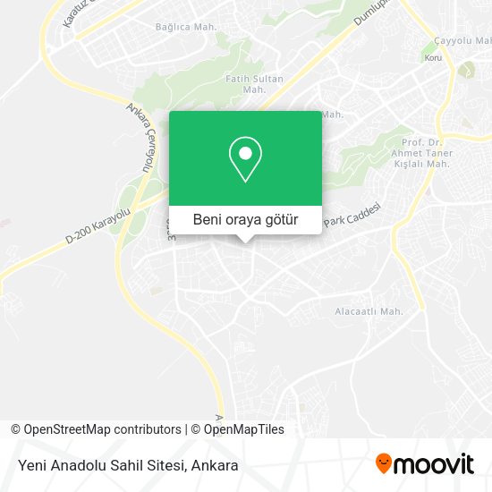 Yeni Anadolu Sahil Sitesi harita