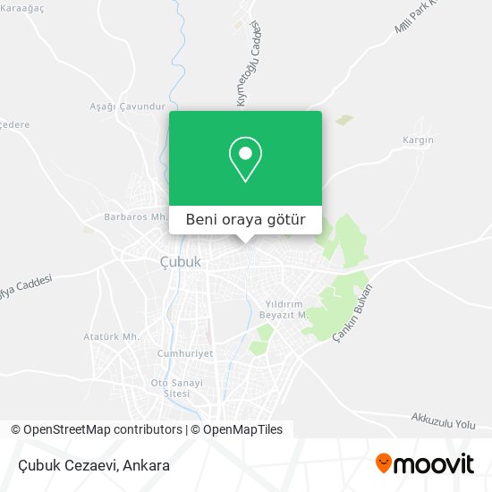 Çubuk Cezaevi harita