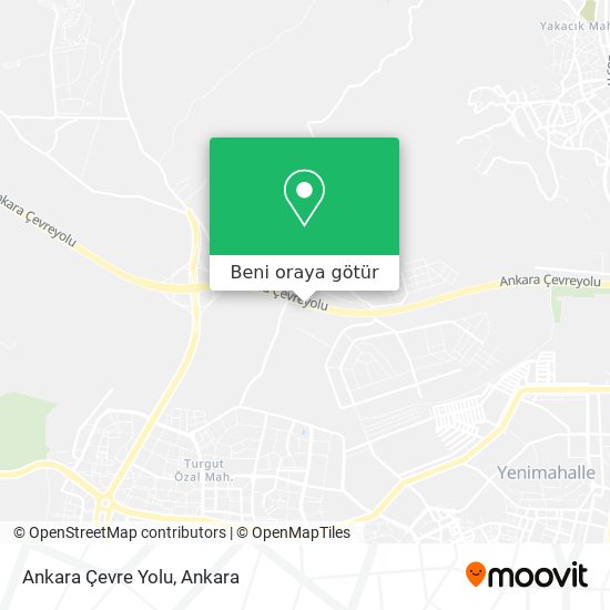 Ankara Çevre Yolu harita