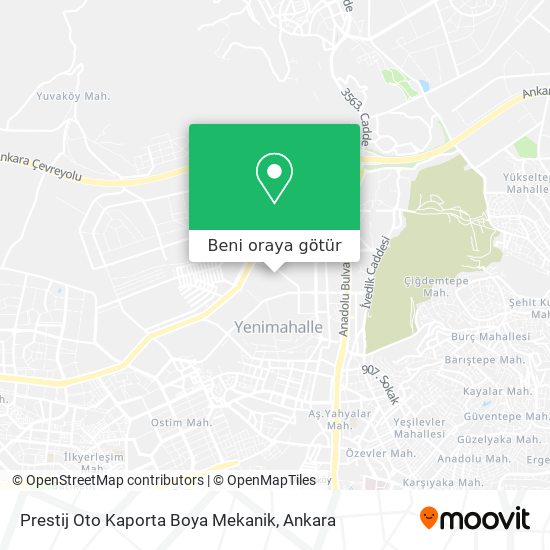 Prestij Oto Kaporta Boya Mekanik harita