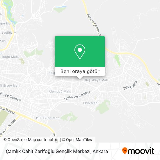 Çamlık Cahit Zarifoğlu Gençlik Merkezi harita