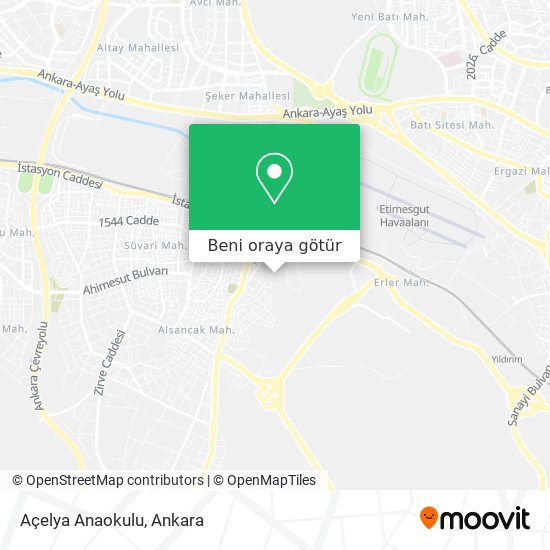 Açelya Anaokulu harita