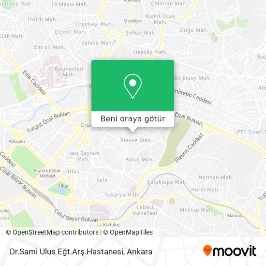 Dr.Sami Ulus Eğt.Arş.Hastanesi harita