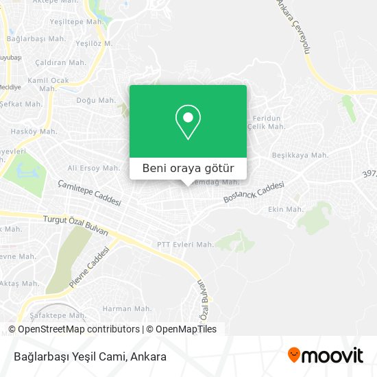 Bağlarbaşı Yeşil Cami harita