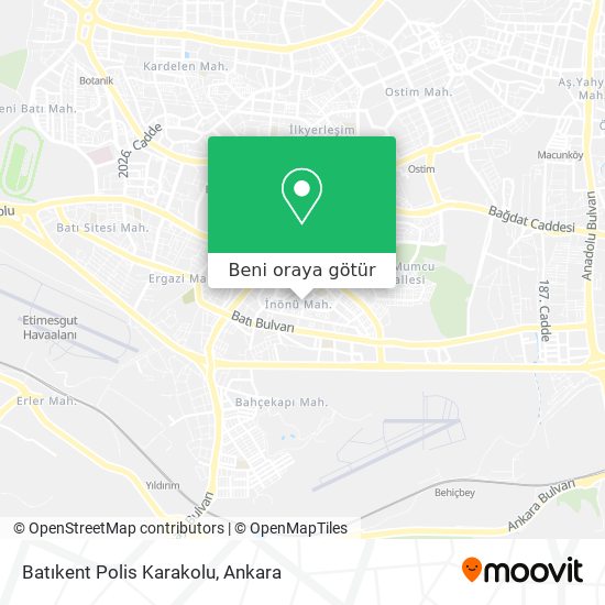 Batıkent Polis Karakolu harita