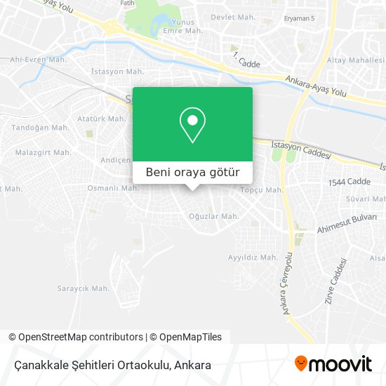 Çanakkale Şehitleri Ortaokulu harita