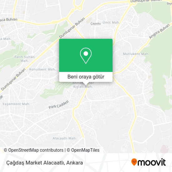 Çağdaş Market Alacaatlı harita