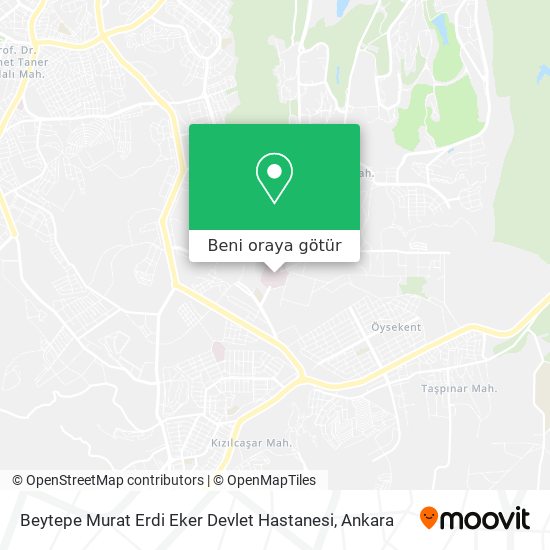Beytepe Murat Erdi Eker Devlet Hastanesi harita