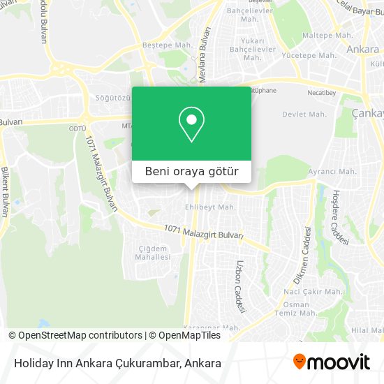 Holiday Inn Ankara Çukurambar harita