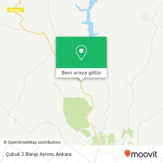 Çubuk 2 Barajı Ayrımı harita