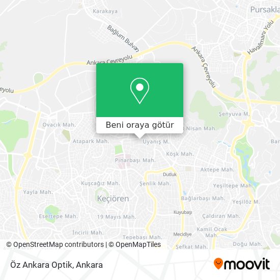 Öz Ankara Optik harita