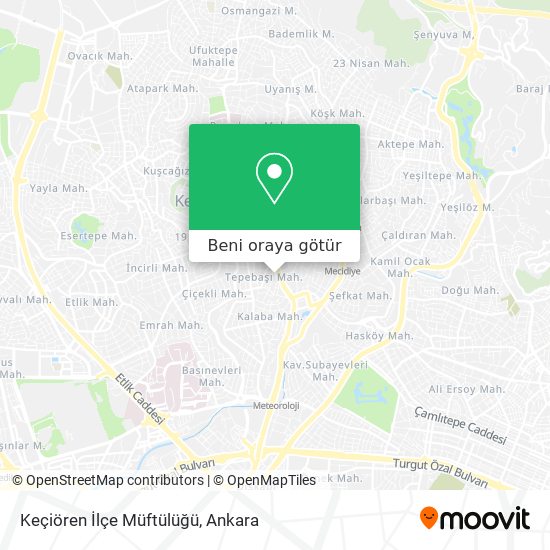 Keçiören İlçe Müftülüğü harita