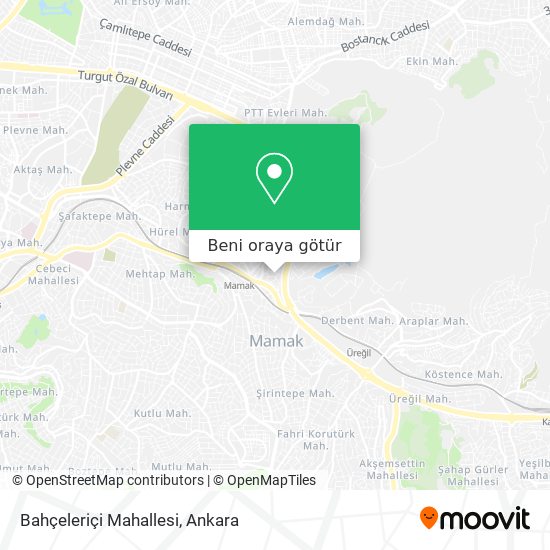Bahçeleriçi Mahallesi harita