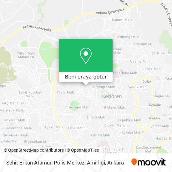 Şehit Erkan Ataman Polis Merkezi Amirliği harita