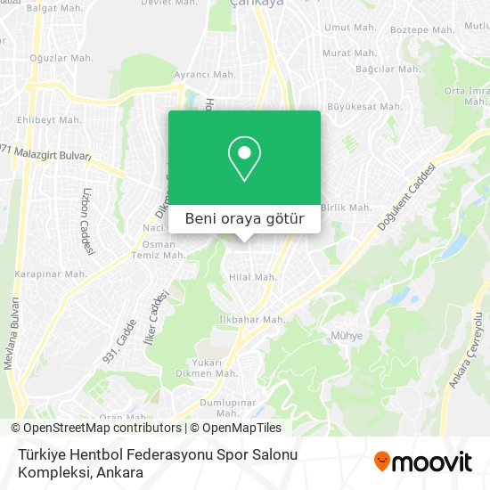 Türkiye Hentbol Federasyonu Spor Salonu Kompleksi harita