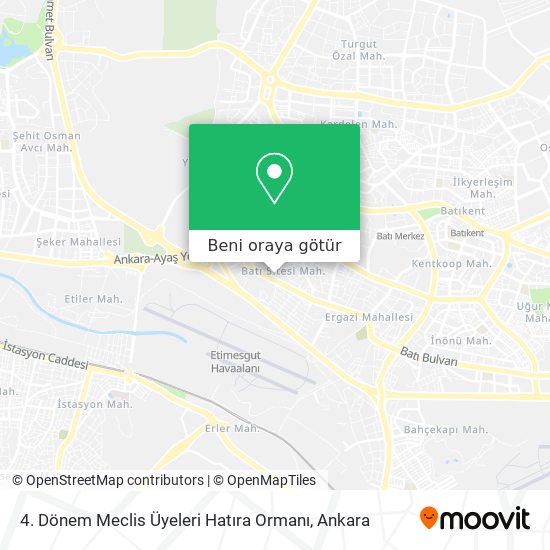 4. Dönem Meclis Üyeleri Hatıra Ormanı harita