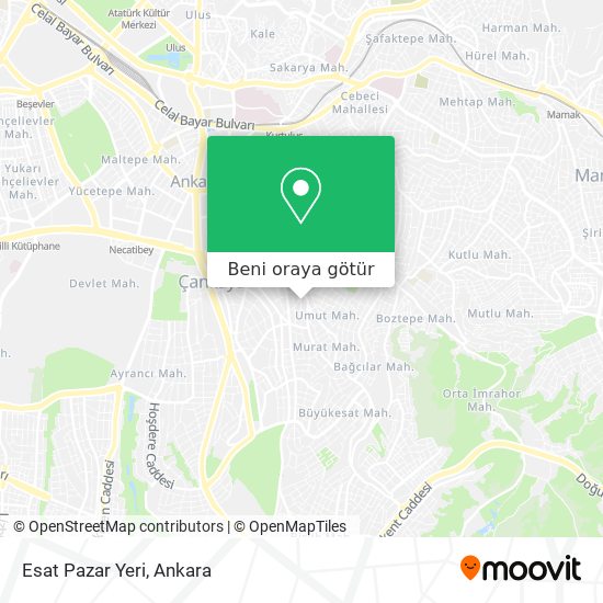 Esat Pazar Yeri harita