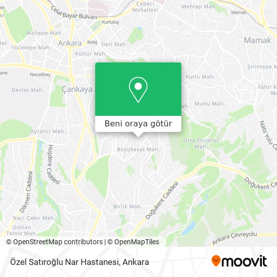 Özel Satıroğlu Nar Hastanesi harita
