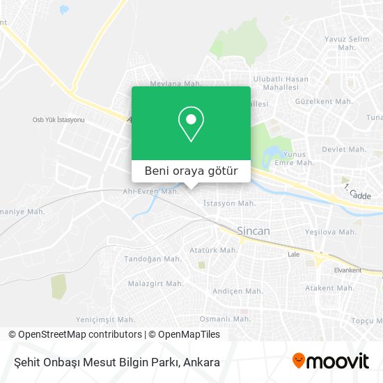 Şehit Onbaşı Mesut Bilgin Parkı harita