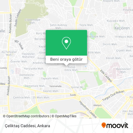 Çeliktaş Caddesi harita