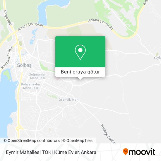 Eymir Mahallesi TOKİ Küme Evler harita