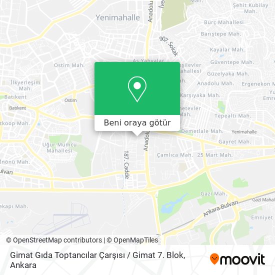 Gimat Gıda Toptancılar Çarşısı / Gimat 7. Blok harita