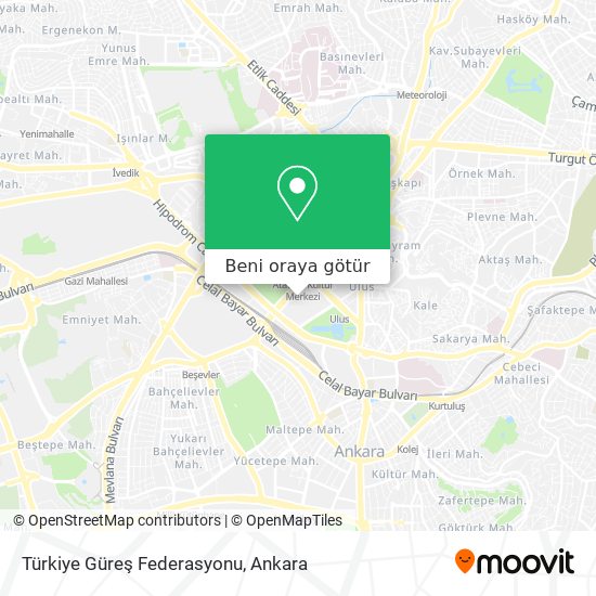Türkiye Güreş Federasyonu harita