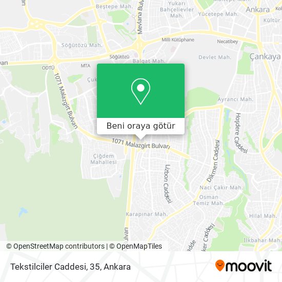 Tekstilciler Caddesi, 35 harita