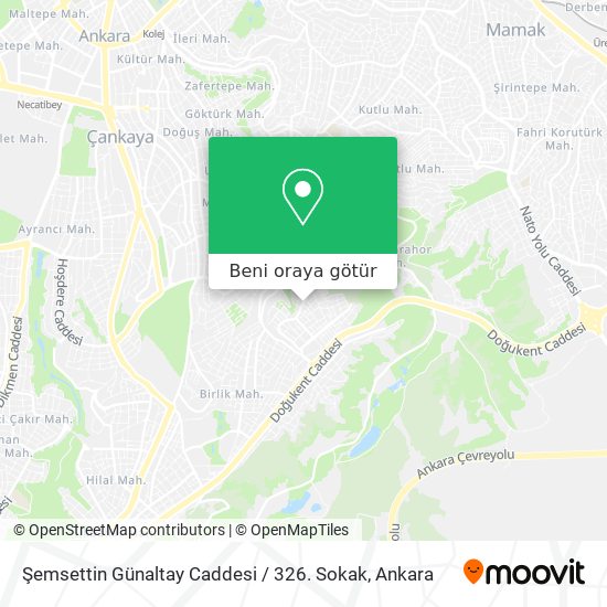 Şemsettin Günaltay Caddesi / 326. Sokak harita
