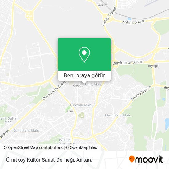 Ümitköy Kültür Sanat Derneği harita