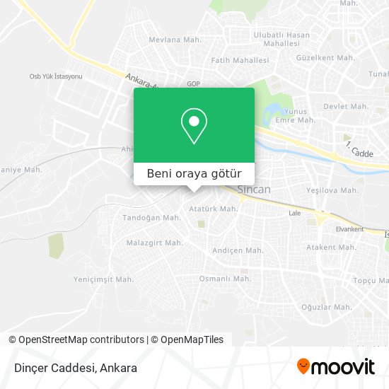 Dinçer Caddesi harita